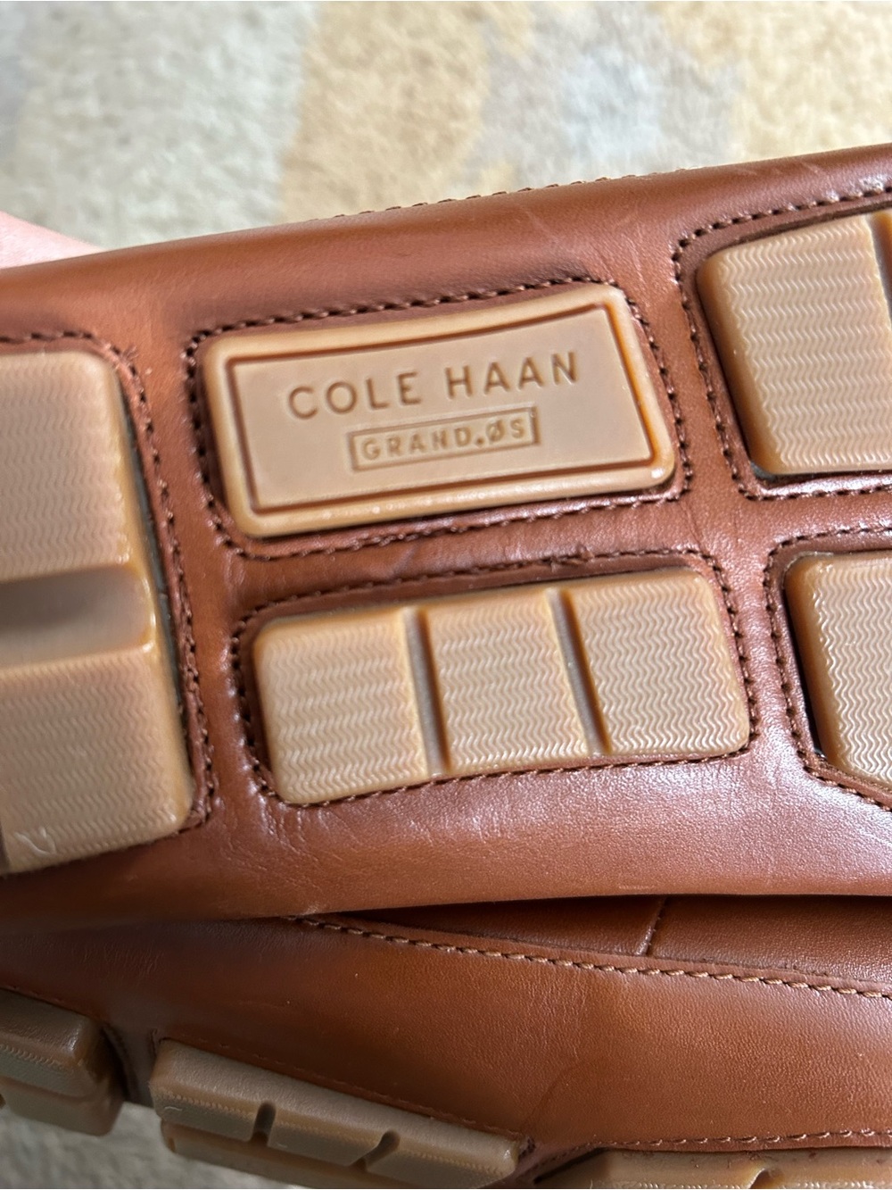 Cole Haan Men's Wyatt Leather Bit Buckle Driver Loafers Cognac Sz 9 - Picture 9 of 10